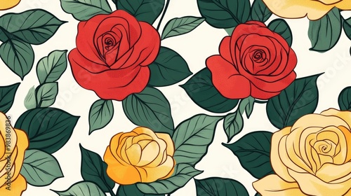 Illustration of a rose design