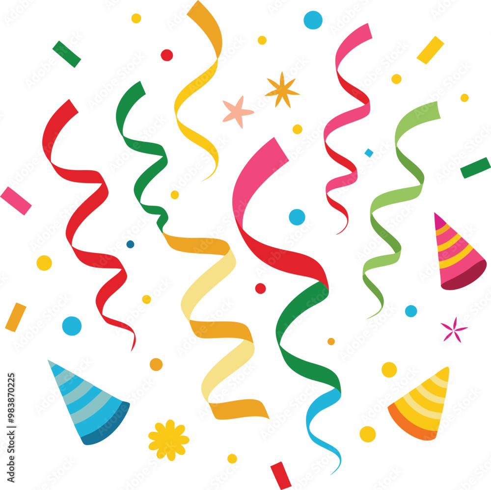 Obraz premium confetti vector illustration, Print