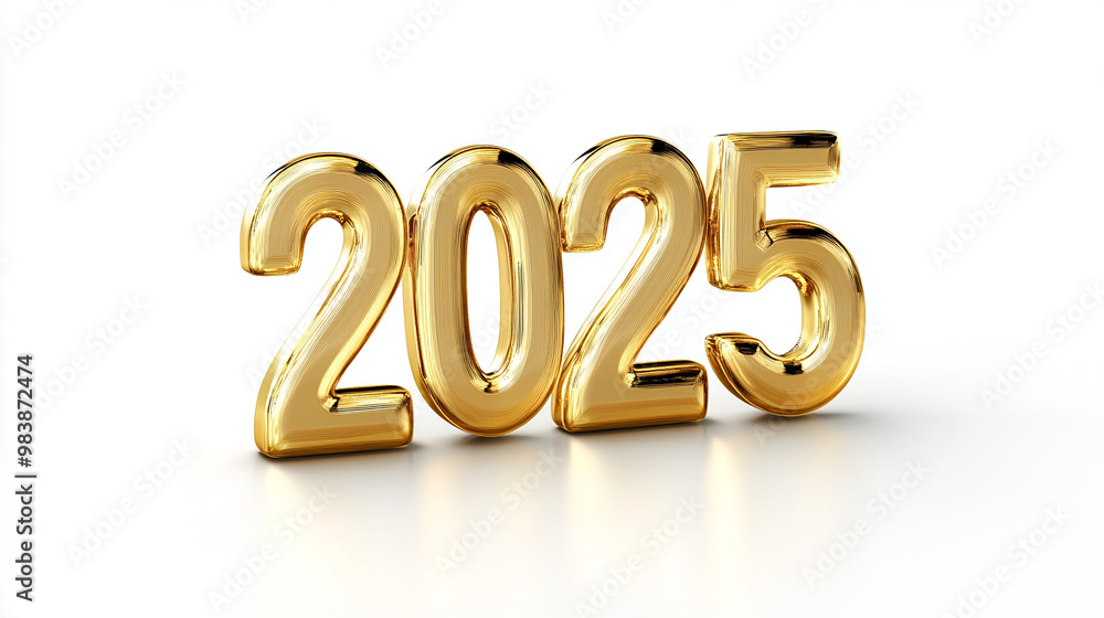 New Year's Eve celebration 3D 2025 number background New Year's Eve celebration 3D 2025 number background