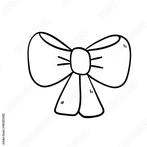 Ribbon outlines black and white 