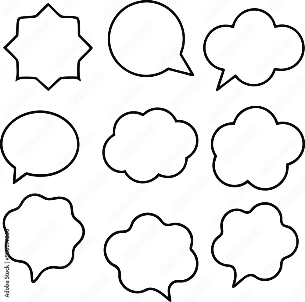 Blank empty speech bubbles vector illustration Blank empty speech bubbles vector illustration