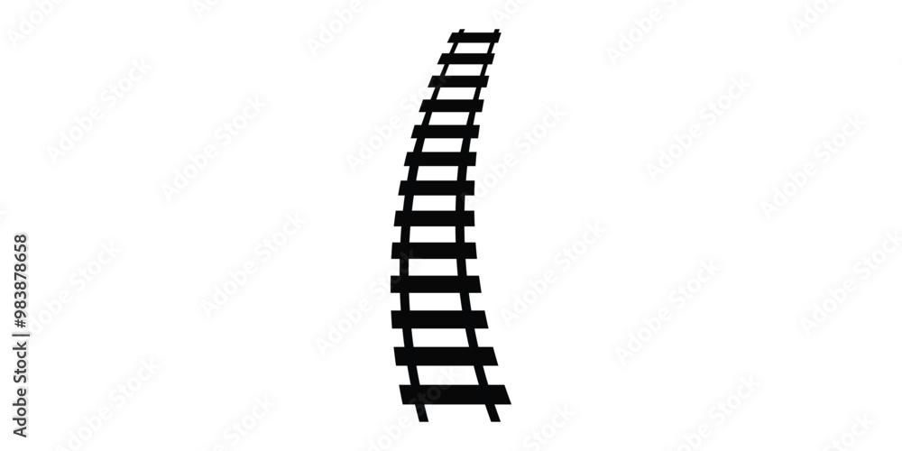 Railway track icon in flat design. Train road vector. Railway track icon in flat design. Train road vector.