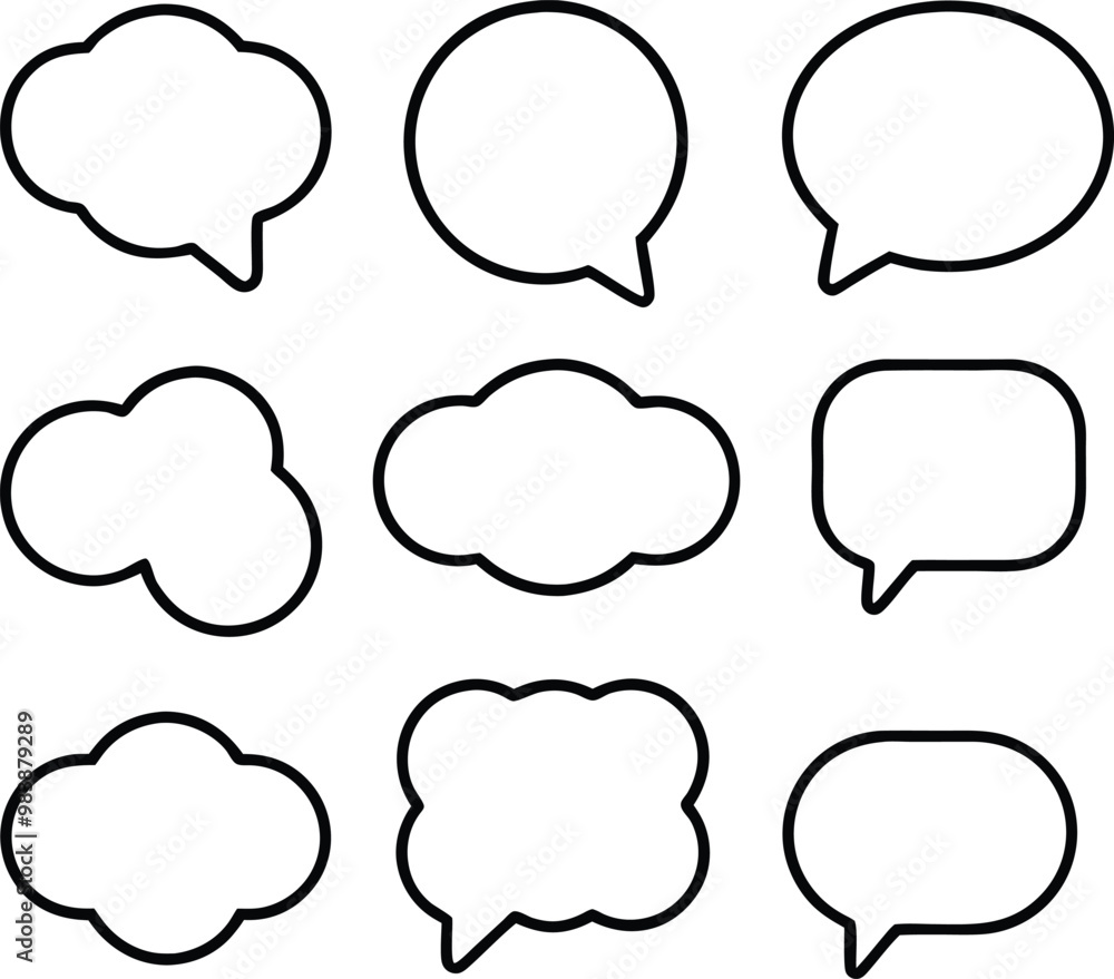 Blank empty speech bubbles vector illustration Blank empty speech bubbles vector illustration