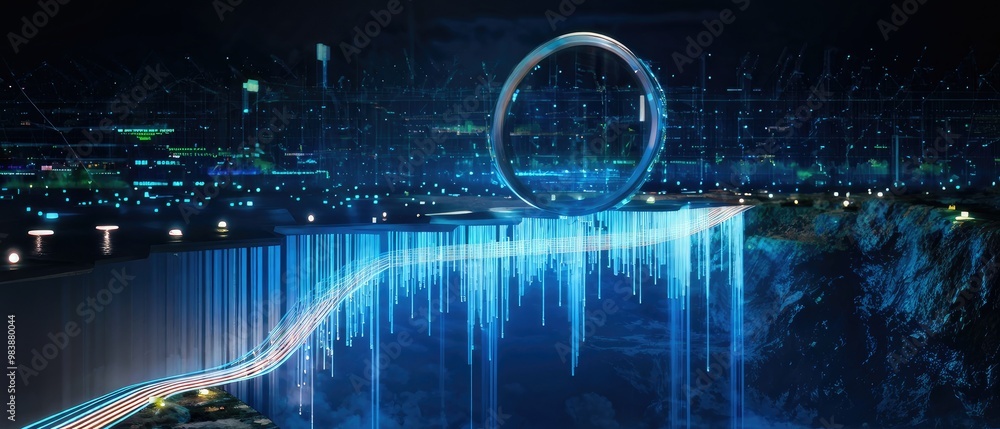 Fototapeta premium Digital Gateway to the Future