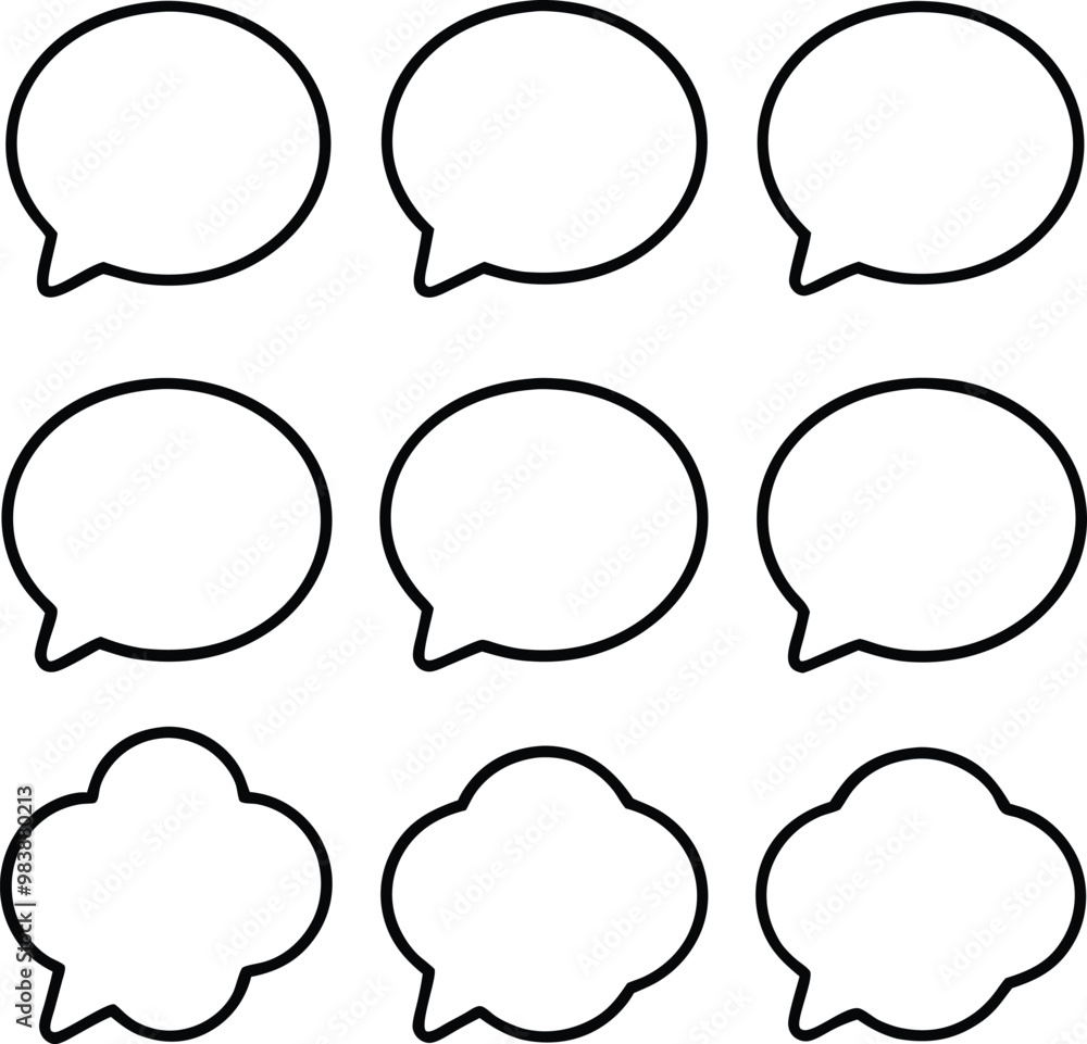 Blank empty speech bubbles vector illustration Blank empty speech bubbles vector illustration