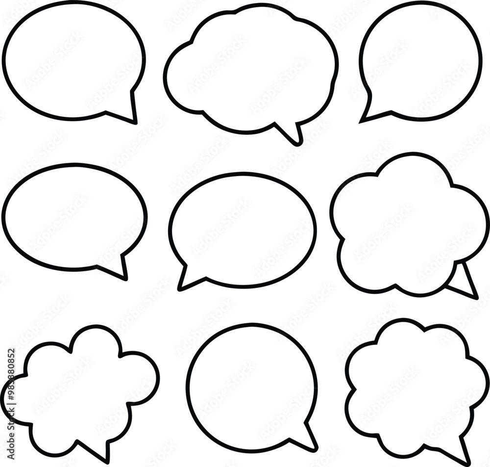 Blank empty speech bubbles vector illustration Blank empty speech bubbles vector illustration