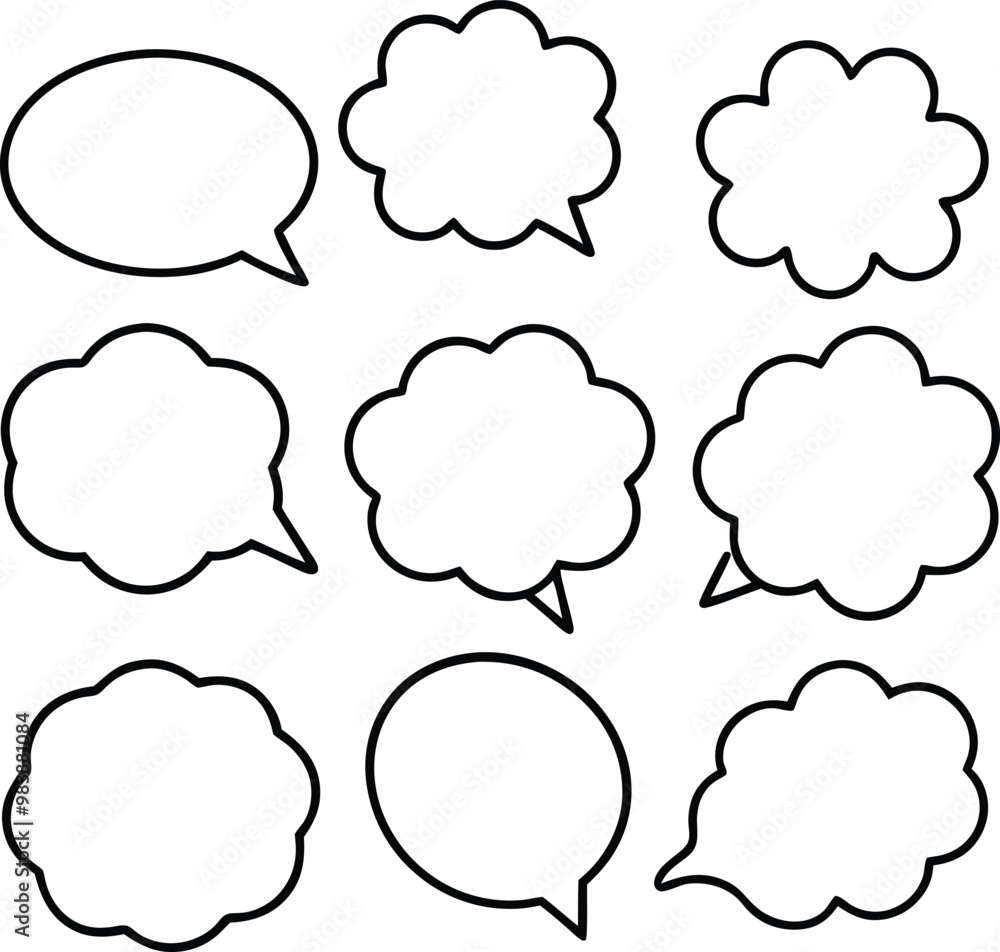 Blank empty speech bubbles vector illustration Blank empty speech bubbles vector illustration