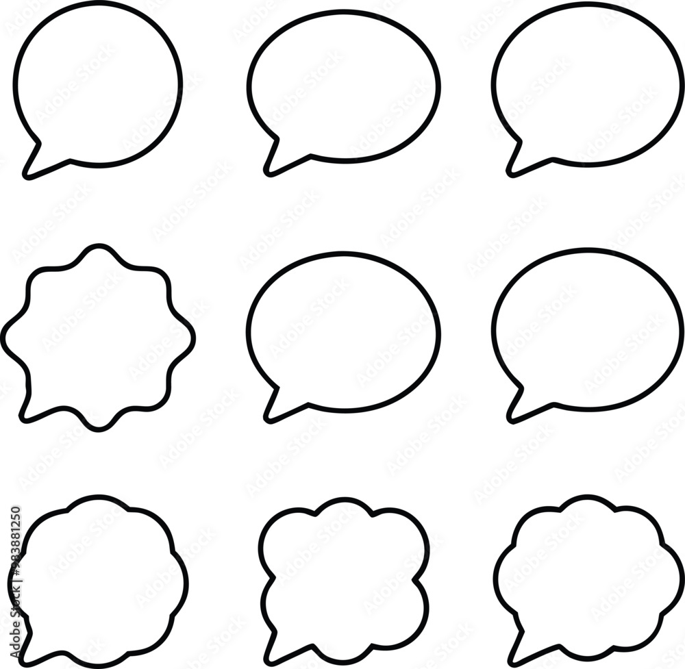 Blank empty speech bubbles vector illustration Blank empty speech bubbles vector illustration