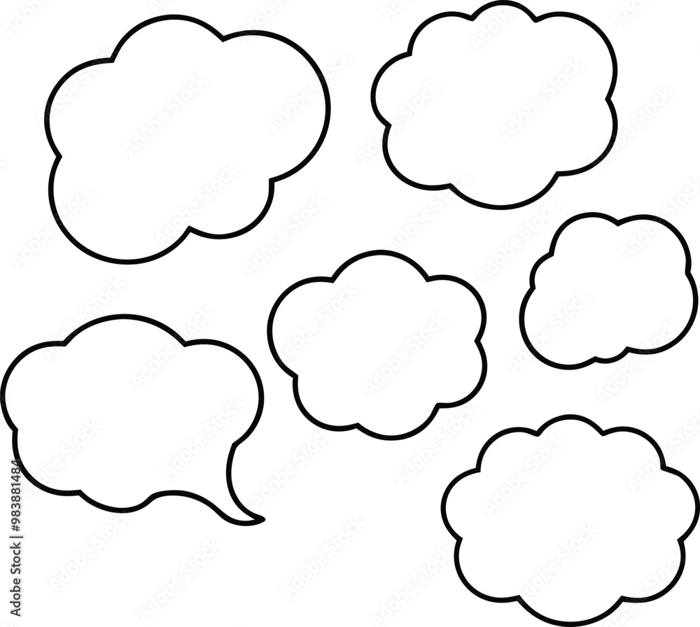 Blank empty speech bubbles vector illustration Blank empty speech bubbles vector illustration