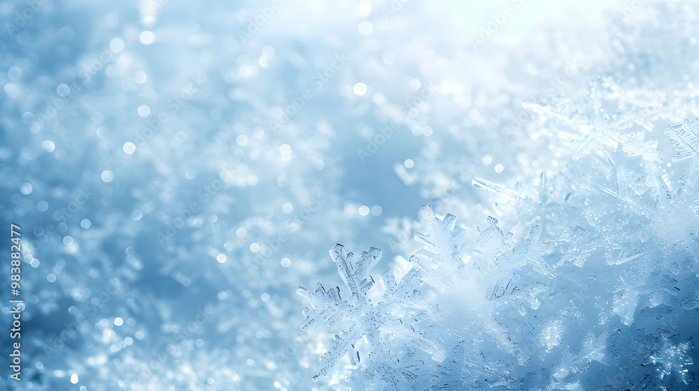 A Close-Up Macro Photograph of a Delicate Snowflake with a Blue Bokeh Background, Capturing the Intricate Details and Beauty of a Winter Wonderland A Close-Up Macro Photograph of a Delicate Snowflake with a Blue Bokeh Background, Capturing the Intricate Details and Beauty of a Winter Wonderland