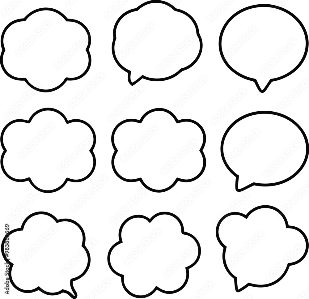 Blank empty speech bubbles vector illustration Blank empty speech bubbles vector illustration