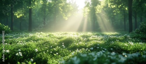 Sunlight Filtering Through Forest Canopy