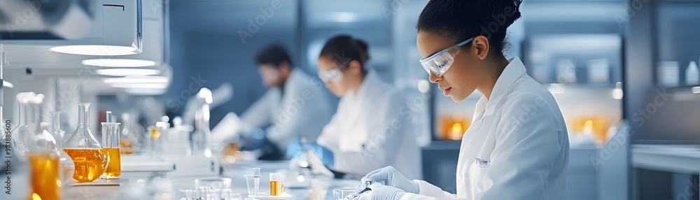 Futuristic Biofuel Research Lab with Diverse Team of Scientists Developing Renewable Energy Solutions Futuristic Biofuel Research Lab with Diverse Team of Scientists Developing Renewable Energy Solutions