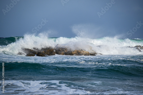 Wallpaper Mural Stormy Mediterranean sea next to Forio, Ischia, Italy. Torontodigital.ca