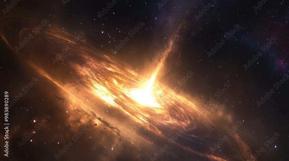 A visualization of gravity bending light around a massive celestial body A visualization of gravity bending light around a massive celestial body