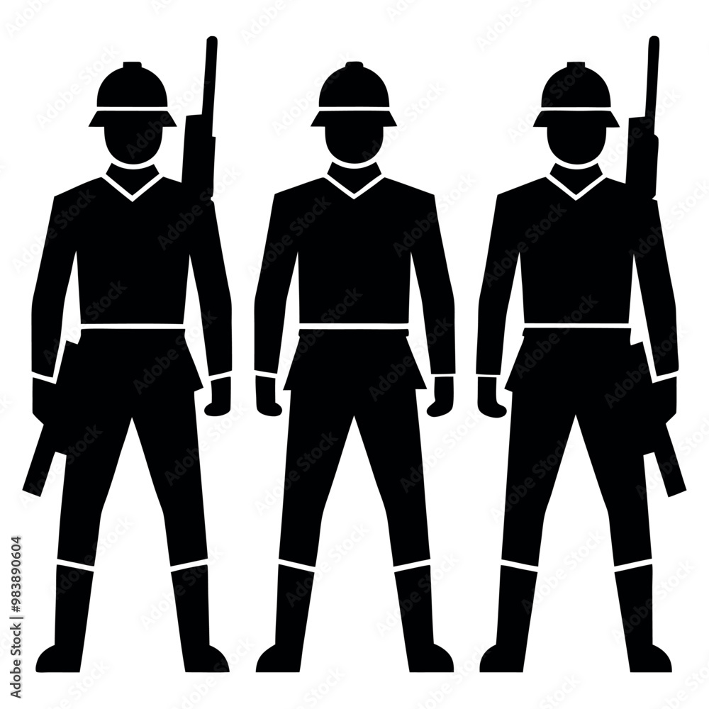 Flat design soldier silhouette Flat design soldier silhouette