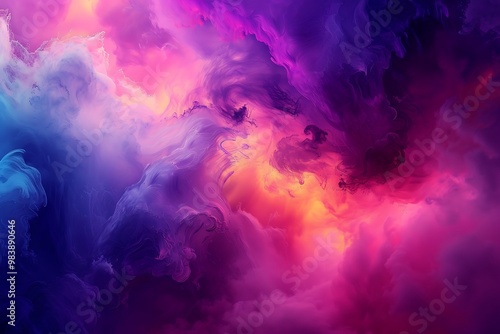 The Mystical Journey of Smoke Through the Spectrum of Emotions" Dive into a realm where smoke transcends form, painting the air with vibrant colors. Each swirling tendril expresses a unique emotion