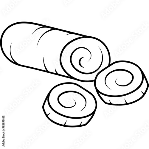 Matcha Swiss Roll Icon