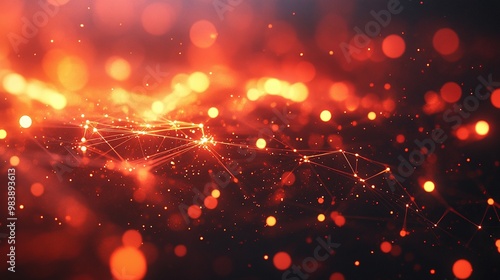 A captivating close-up of glowing particles and lights, creating a mesmerizing background for various applications.