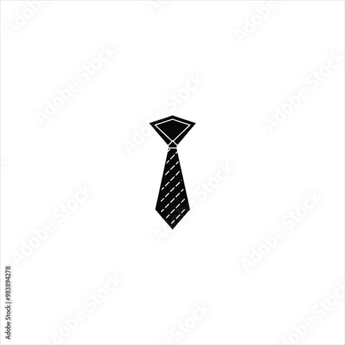 tie on white