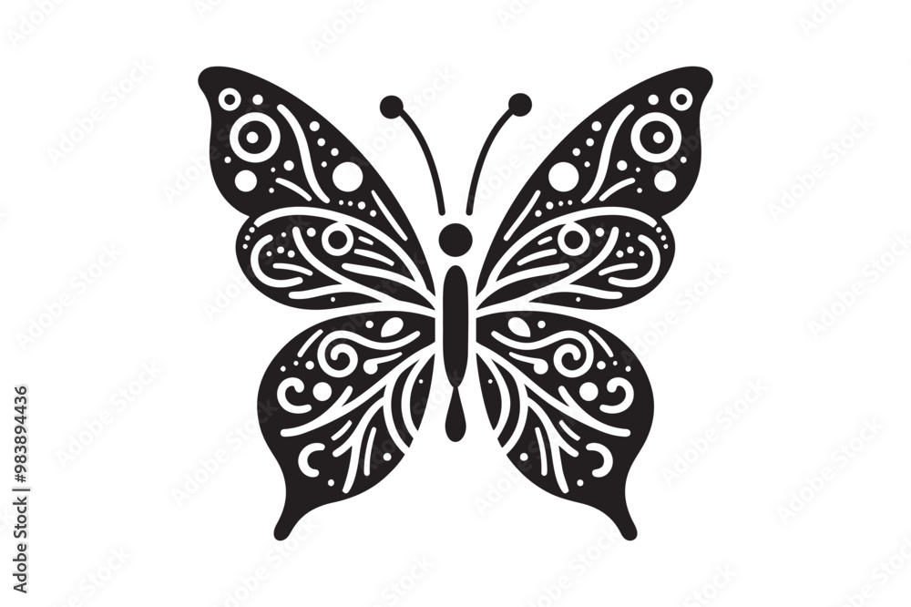 Butterfly vector art silhouette illustration Butterfly vector art silhouette illustration