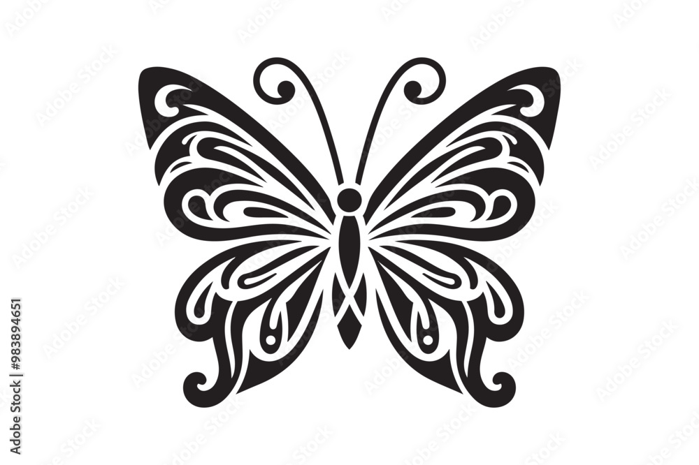 Butterfly vector art silhouette illustration Butterfly vector art silhouette illustration