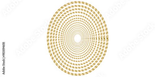 Multilayer Decorative Rope Design Element Vector Illustration.	
