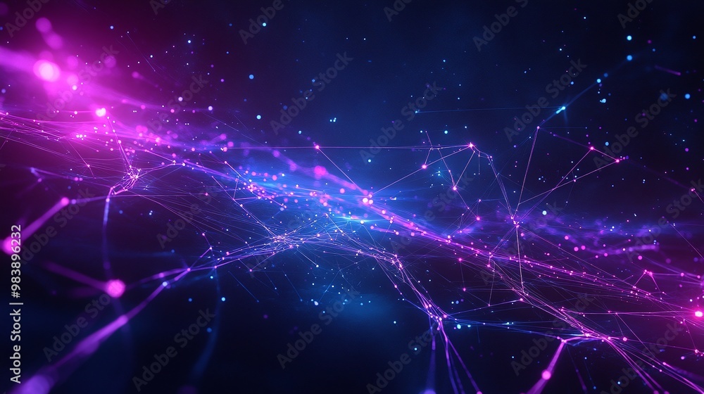 A vibrant abstract background featuring glowing lines and stars, perfect for technology, science, or digital art themes. A vibrant abstract background featuring glowing lines and stars, perfect for technology, science, or digital art themes.