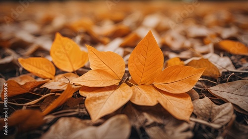 autumn leaves on the ground