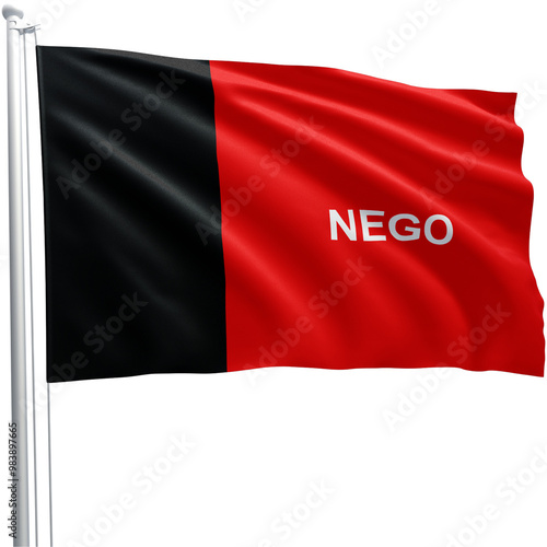 State of Paraíba flag (Brazil) - Bandeira do Estado do Paraíba - (Brasil) em 3D - PNG fundo transparente