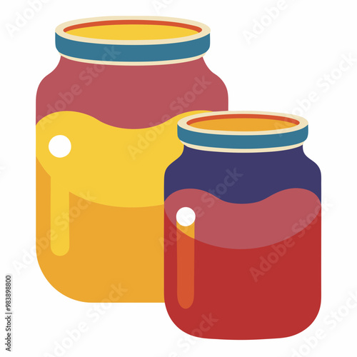 Jars on White Background Vector Illustration | SVG Design Files for Cricut & Silhouette