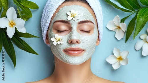 For a brighter complexion or an instant glow, try a face mask made with jasmine leaves, sandalwood powder, water, and yogurt. photo