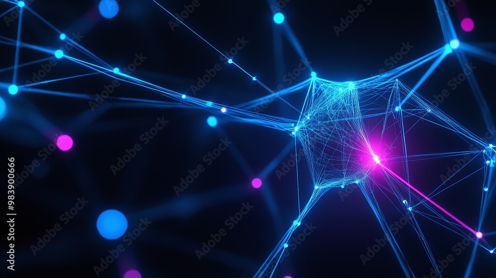 A vibrant network of interconnected nodes, showcasing the beauty of digital connections and modern technology in a striking visual. A vibrant network of interconnected nodes, showcasing the beauty of digital connections and modern technology in a striking visual.