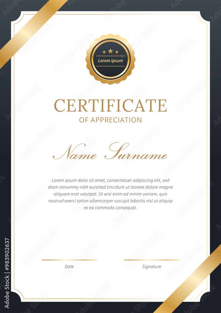 luxury vector certificae template design luxury vector certificae template design