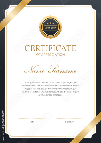 luxury vector certificae template design