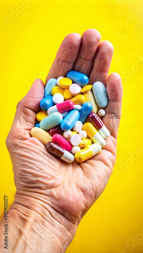 hand holding pills