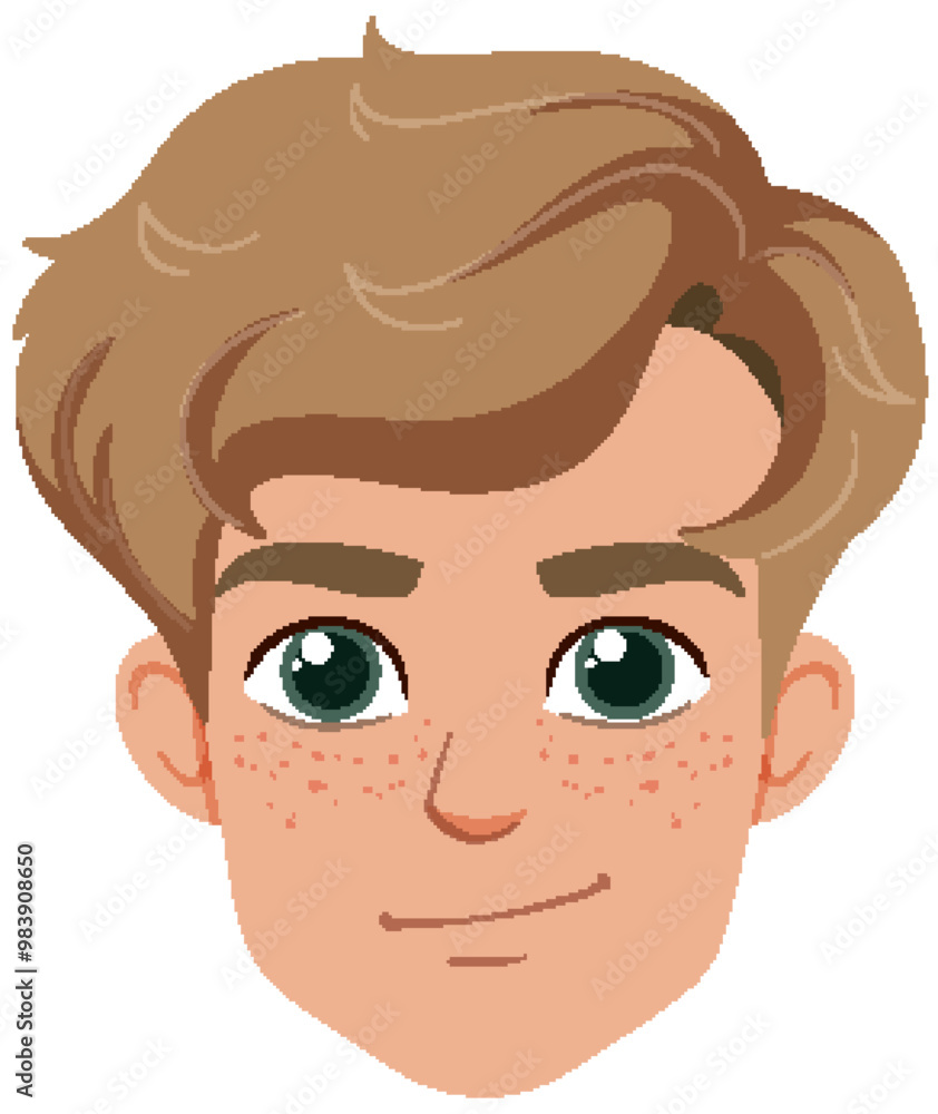 Smiling Boy Avatar Illustration Smiling Boy Avatar Illustration