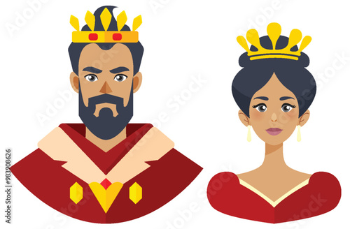 Royal King and Queen Portrait