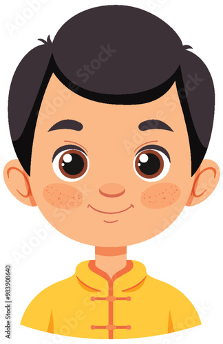Smiling Boy in Traditional Attire