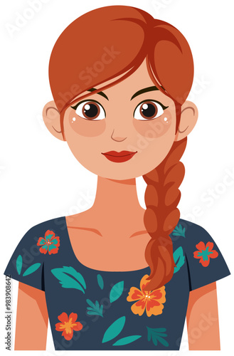 Young Woman with Braided Hair