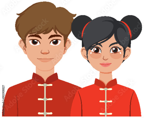 Man and Woman in Traditional Costume