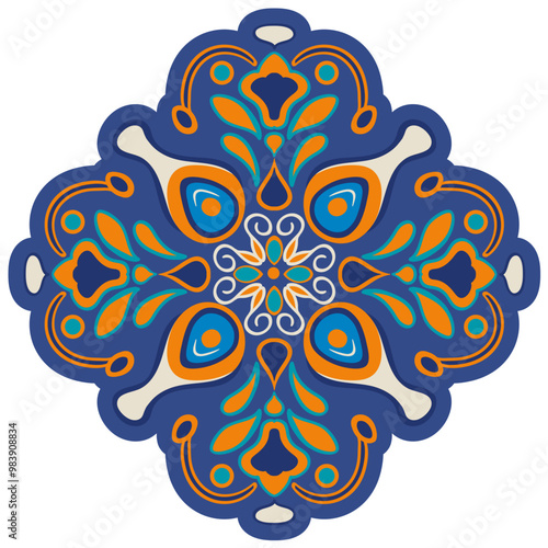 Colorful Mexican Tile Design