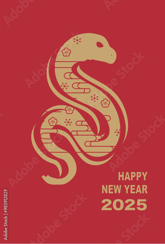 Wallpaper Mural 年賀状　2025年　巳年
 Torontodigital.ca