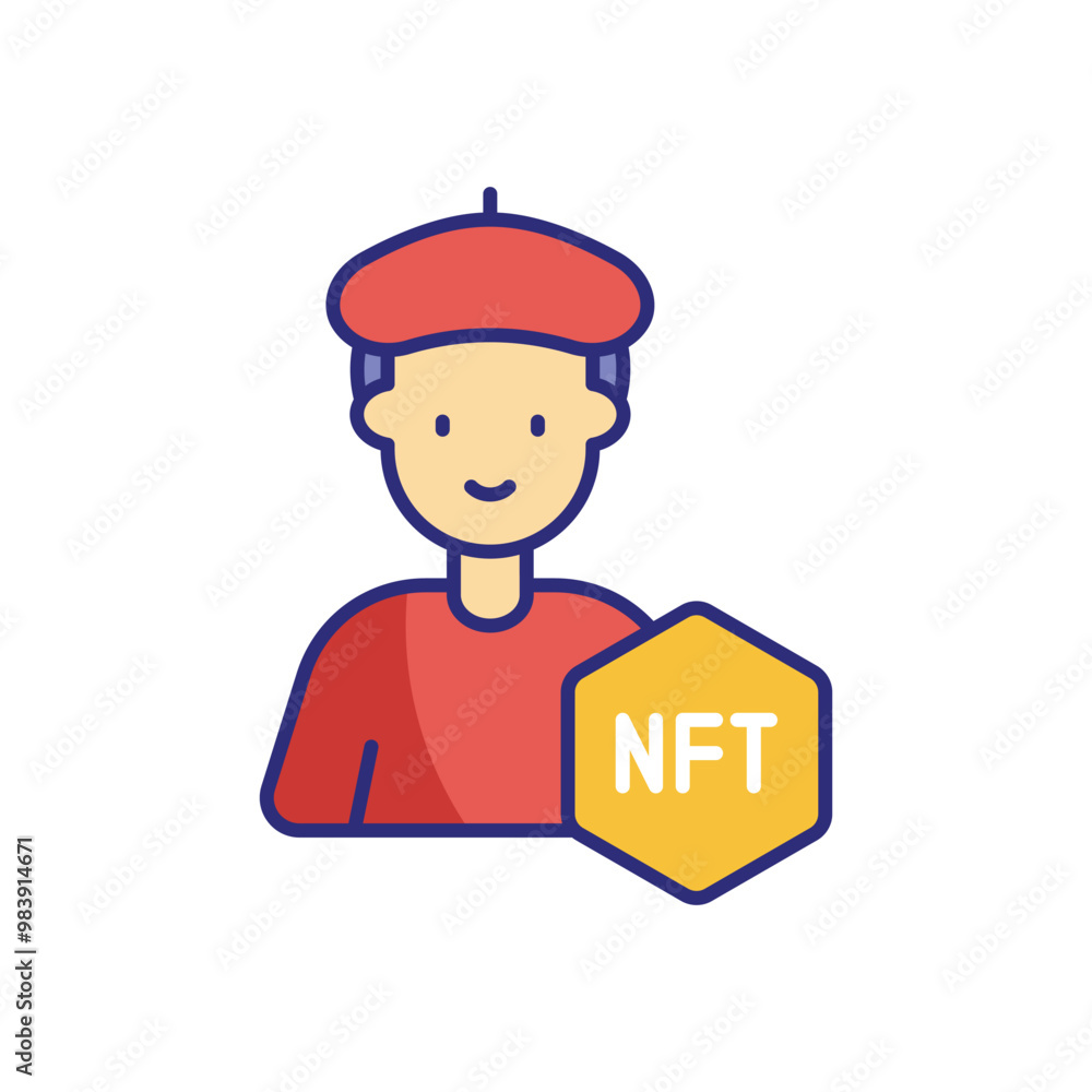 Nft Artist vector icon Nft Artist vector icon