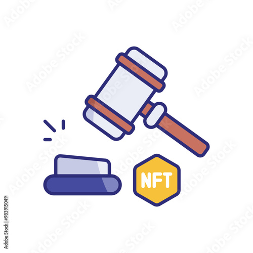 Nft Auction vector icon