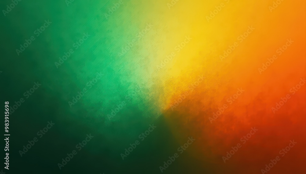 Abstract Vibrant Emerald Green and Neon Orange Gradient Noisy Grain Background Texture Abstract Vibrant Emerald Green and Neon Orange Gradient Noisy Grain Background Texture