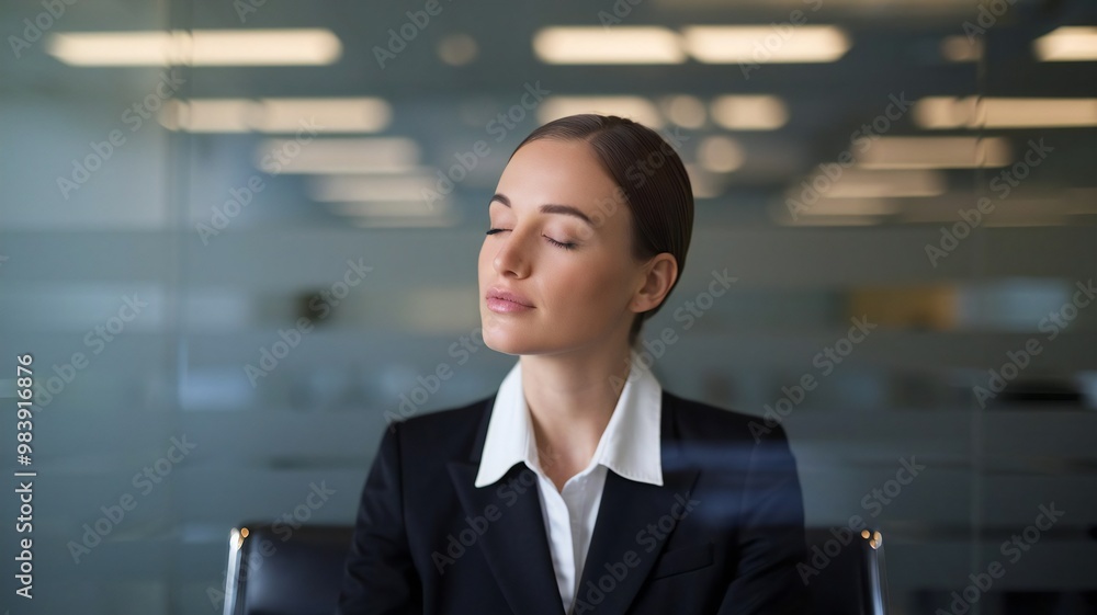 Young sad woman in office, having problem. Young sad woman in office, having problem.