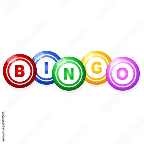 Bingo lottery, vector header design.gambling and win chances. vector illustration