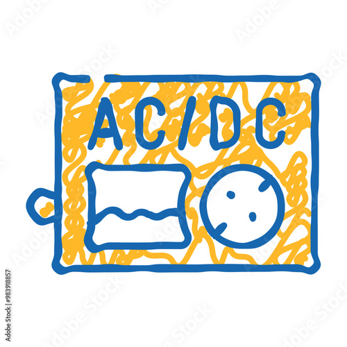 inverter electric equipment doodle icon sketch vector. inverter electric equipment sign. isolated symbol illustration