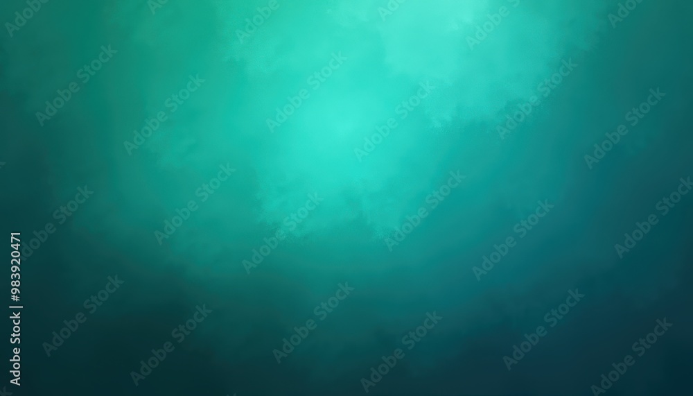 Abstract Deep Turquoise and Emerald Gradient Noisy Grain Background Texture Abstract Deep Turquoise and Emerald Gradient Noisy Grain Background Texture